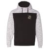 Men's Mélange Fleece Colorblocked Hooded Sweatshirt Thumbnail