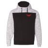 Men's Mélange Fleece Colorblocked Hooded Sweatshirt Thumbnail