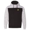 Men's Mélange Fleece Colorblocked Hooded Sweatshirt Thumbnail