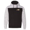 Men's Mélange Fleece Colorblocked Hooded Sweatshirt Thumbnail