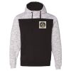 Men's Mélange Fleece Colorblocked Hooded Sweatshirt Thumbnail