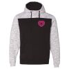 Men's Mélange Fleece Colorblocked Hooded Sweatshirt Thumbnail