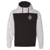 Men's Mélange Fleece Colorblocked Hooded Sweatshirt Thumbnail