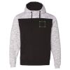 Men's Mélange Fleece Colorblocked Hooded Sweatshirt Thumbnail