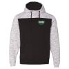 Men's Mélange Fleece Colorblocked Hooded Sweatshirt Thumbnail