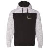Men's Mélange Fleece Colorblocked Hooded Sweatshirt Thumbnail