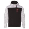 Men's Mélange Fleece Colorblocked Hooded Sweatshirt Thumbnail