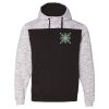 Men's Mélange Fleece Colorblocked Hooded Sweatshirt Thumbnail
