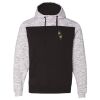 Men's Mélange Fleece Colorblocked Hooded Sweatshirt Thumbnail