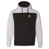 Men's Mélange Fleece Colorblocked Hooded Sweatshirt Thumbnail