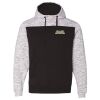 Men's Mélange Fleece Colorblocked Hooded Sweatshirt Thumbnail