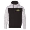 Men's Mélange Fleece Colorblocked Hooded Sweatshirt Thumbnail