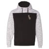 Men's Mélange Fleece Colorblocked Hooded Sweatshirt Thumbnail