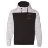 Men's Mélange Fleece Colorblocked Hooded Sweatshirt Thumbnail