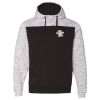 Men's Mélange Fleece Colorblocked Hooded Sweatshirt Thumbnail