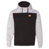 Men's Mélange Fleece Colorblocked Hooded Sweatshirt Thumbnail