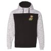 Men's Mélange Fleece Colorblocked Hooded Sweatshirt Thumbnail