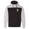 Men's Mélange Fleece Colorblocked Hooded Sweatshirt Thumbnail