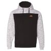 Men's Mélange Fleece Colorblocked Hooded Sweatshirt Thumbnail