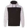 Men's Mélange Fleece Colorblocked Hooded Sweatshirt Thumbnail