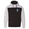 Men's Mélange Fleece Colorblocked Hooded Sweatshirt Thumbnail