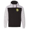 Men's Mélange Fleece Colorblocked Hooded Sweatshirt Thumbnail