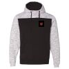Men's Mélange Fleece Colorblocked Hooded Sweatshirt Thumbnail
