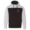 Men's Mélange Fleece Colorblocked Hooded Sweatshirt Thumbnail
