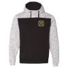 Men's Mélange Fleece Colorblocked Hooded Sweatshirt Thumbnail
