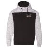 Men's Mélange Fleece Colorblocked Hooded Sweatshirt Thumbnail
