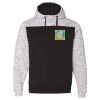 Men's Mélange Fleece Colorblocked Hooded Sweatshirt Thumbnail