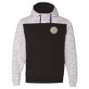 Men's Mélange Fleece Colorblocked Hooded Sweatshirt Thumbnail
