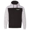 Men's Mélange Fleece Colorblocked Hooded Sweatshirt Thumbnail