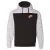 Men's Mélange Fleece Colorblocked Hooded Sweatshirt Thumbnail