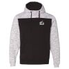 Men's Mélange Fleece Colorblocked Hooded Sweatshirt Thumbnail