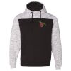 Men's Mélange Fleece Colorblocked Hooded Sweatshirt Thumbnail