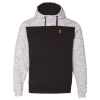 Men's Mélange Fleece Colorblocked Hooded Sweatshirt Thumbnail