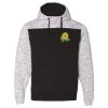 Men's Mélange Fleece Colorblocked Hooded Sweatshirt Thumbnail