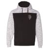 Men's Mélange Fleece Colorblocked Hooded Sweatshirt Thumbnail