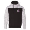 Men's Mélange Fleece Colorblocked Hooded Sweatshirt Thumbnail