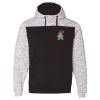 Men's Mélange Fleece Colorblocked Hooded Sweatshirt Thumbnail