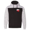 Men's Mélange Fleece Colorblocked Hooded Sweatshirt Thumbnail
