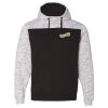 Men's Mélange Fleece Colorblocked Hooded Sweatshirt Thumbnail