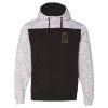 Men's Mélange Fleece Colorblocked Hooded Sweatshirt Thumbnail