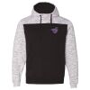 Men's Mélange Fleece Colorblocked Hooded Sweatshirt Thumbnail