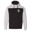 Men's Mélange Fleece Colorblocked Hooded Sweatshirt Thumbnail