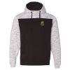 Men's Mélange Fleece Colorblocked Hooded Sweatshirt Thumbnail