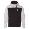 Men's Mélange Fleece Colorblocked Hooded Sweatshirt Thumbnail