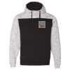 Men's Mélange Fleece Colorblocked Hooded Sweatshirt Thumbnail