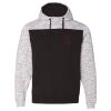 Men's Mélange Fleece Colorblocked Hooded Sweatshirt Thumbnail